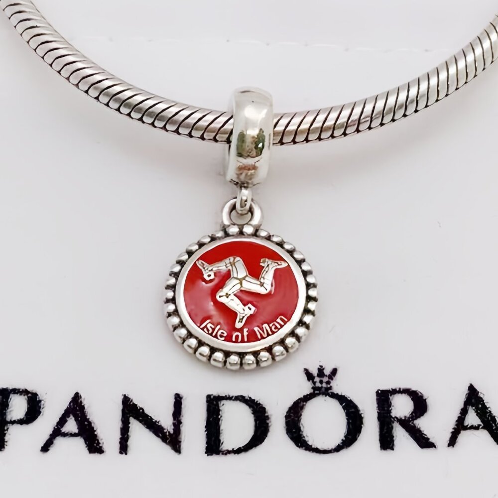 Pandora Isle of Man Flag Pendant Charm